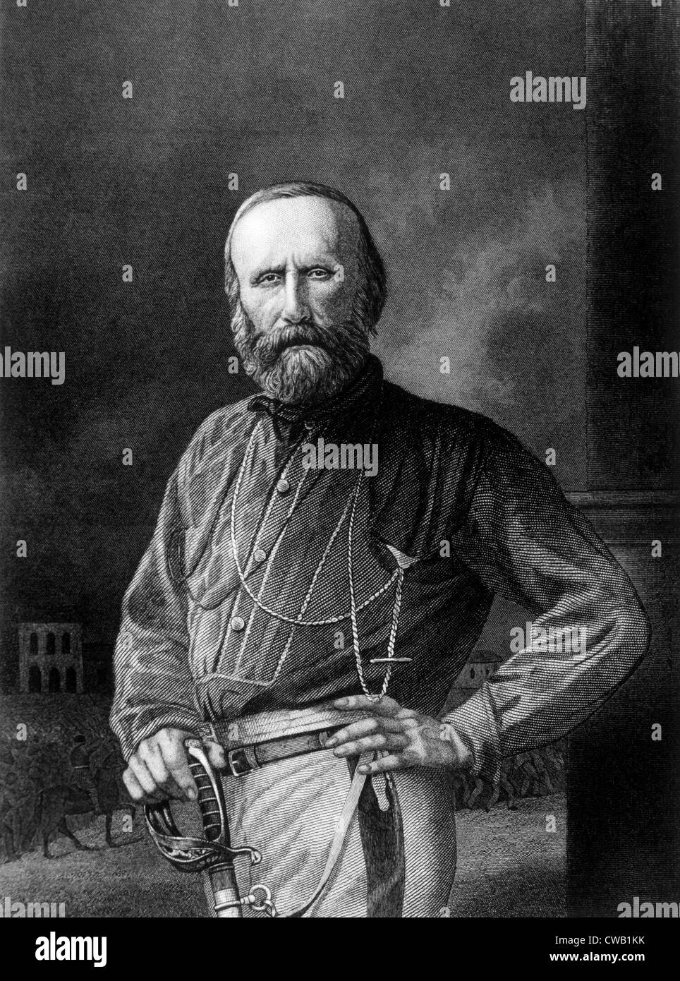 Giuseppe Garibaldi (1807-1882), engraving ca. 1873 Stock Photo