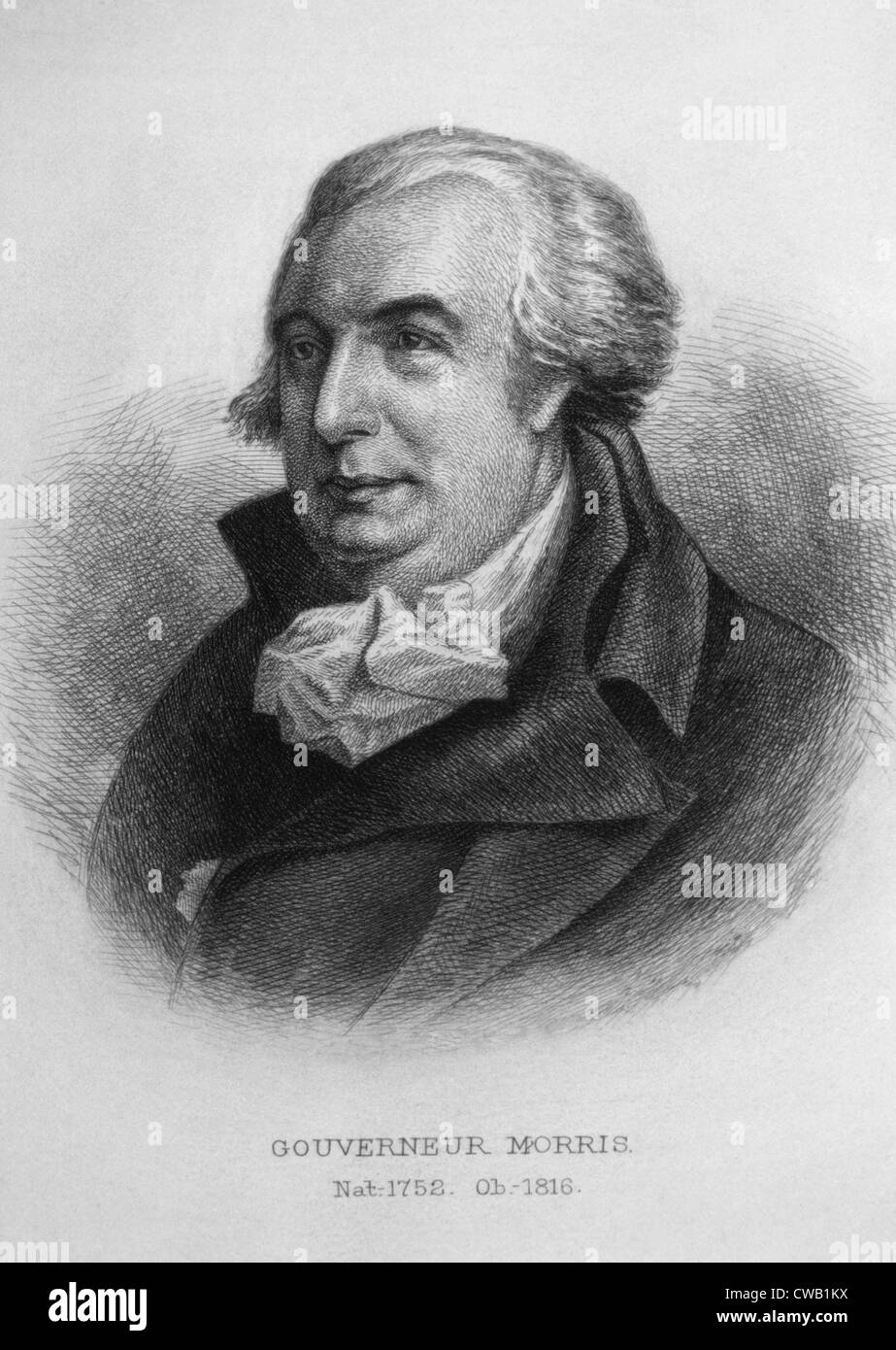 Gouverneur Morris (1752-1816), engraving 1889 Stock Photo