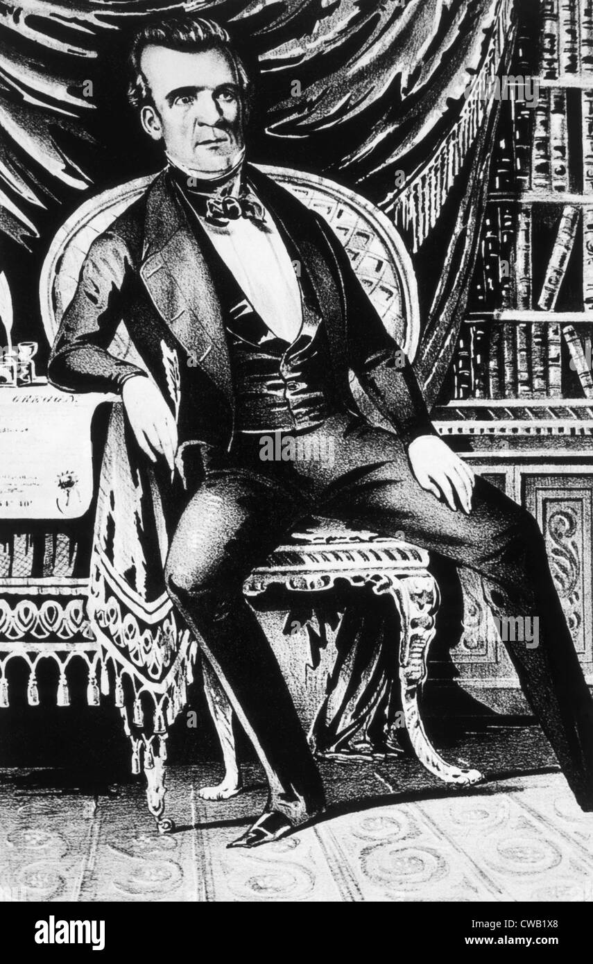 James K. Polk (1795-1849), U.S. President (1845-1849), portrait ca. 1844 Stock Photo