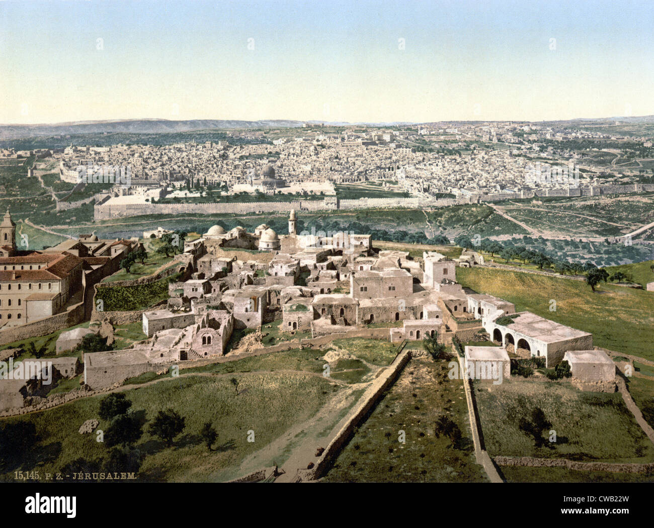 Jerusalem, Holy Land, photochrom, circa 1890-1900. Stock Photo