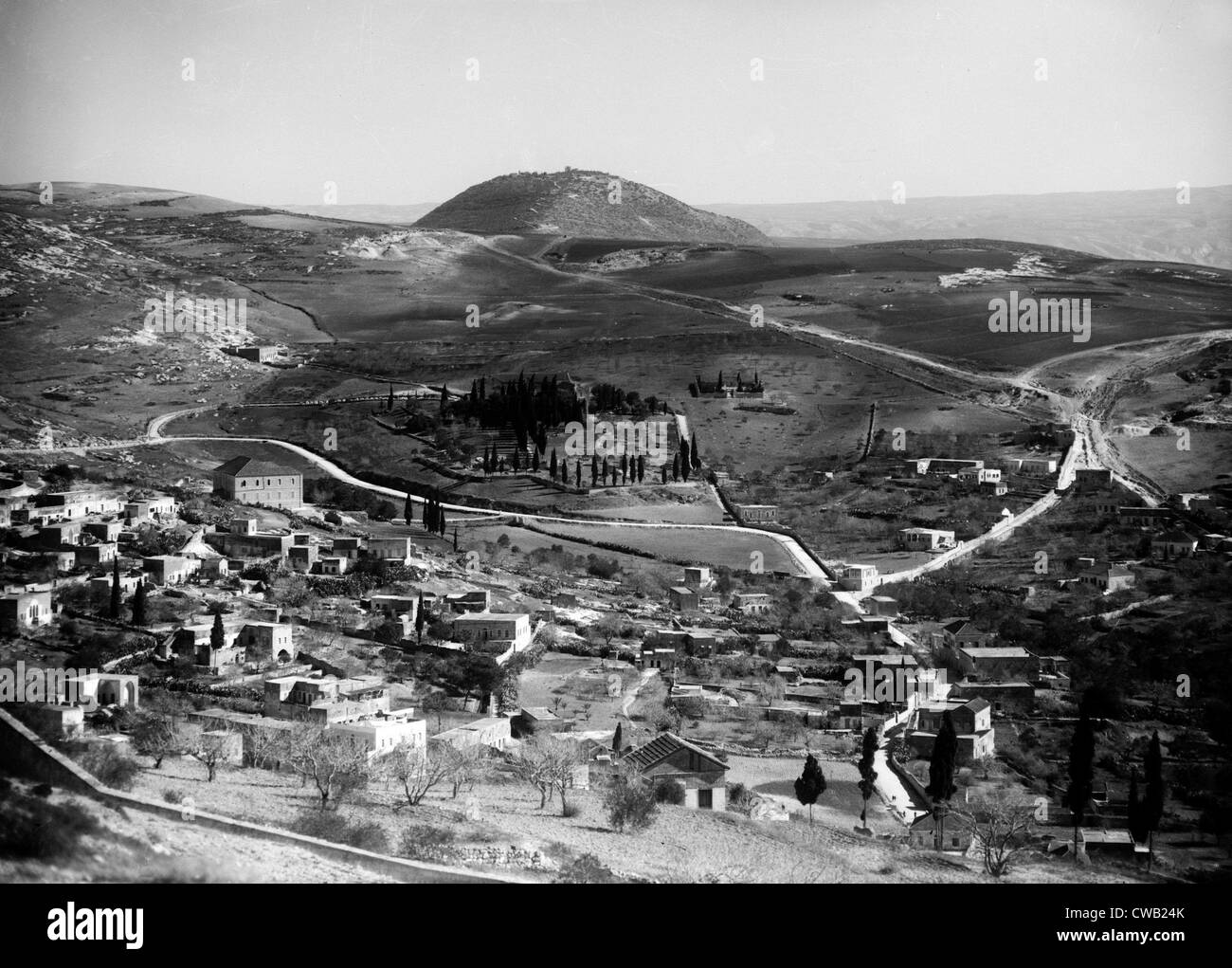 Mount Tabor, Holy Land, photograph made from Nazareth, circa 1900-1920 ...
