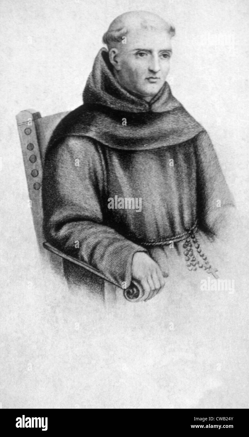 Junipero Serra (1713-1784), Spanish missionary who founded missionaries in California including the first one at San Diego in Stock Photo