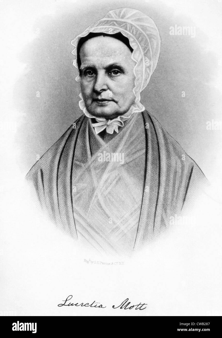 Lucretia Mott, (1793-1880), American feminist and reformer, c. 1868. Stock Photo