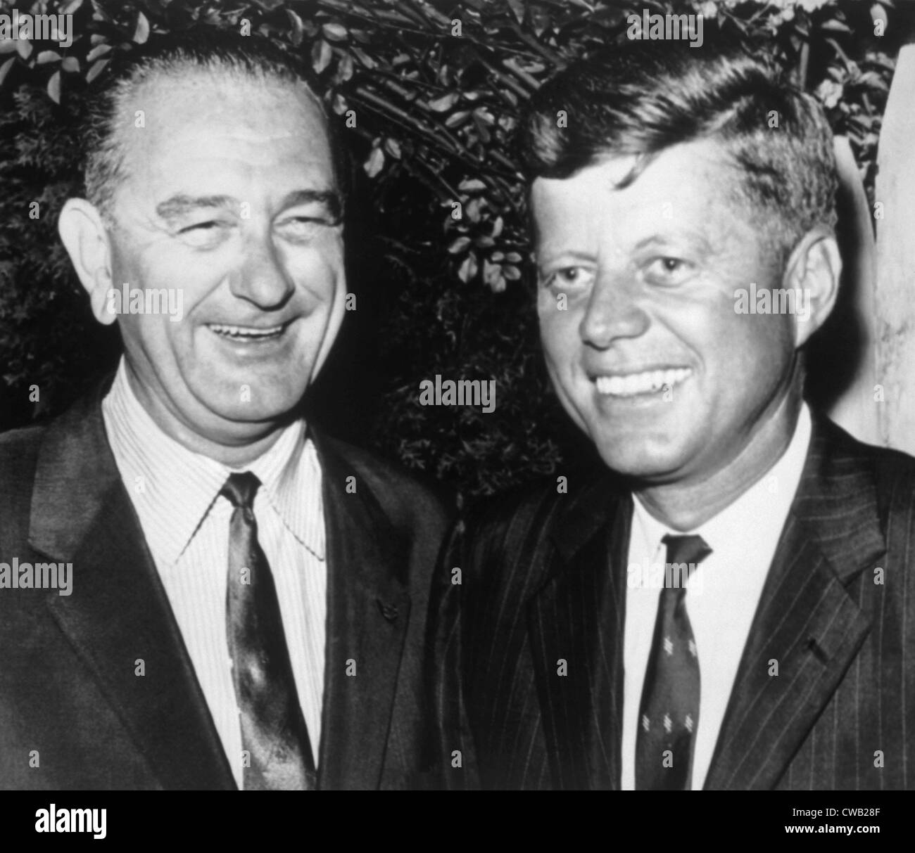 Senator Lyndon B. Johnson of Texas and Senator John F. Kennedy of Massachusetts, 1960 Stock Photo