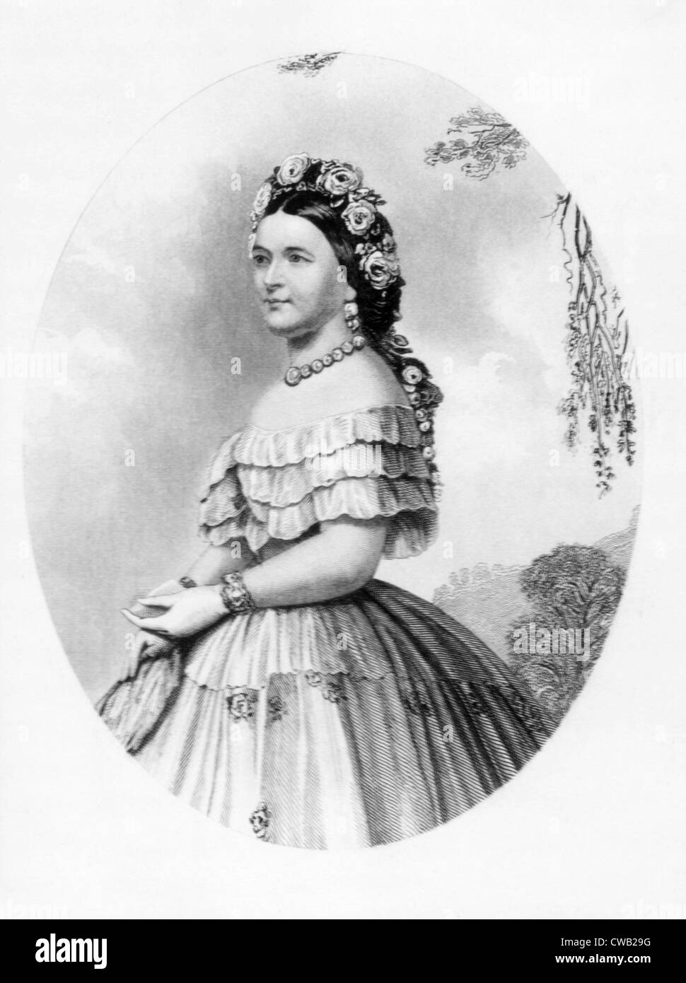 Mary Todd Lincoln (1818-1882), First Lady (1861-1865) Stock Photo