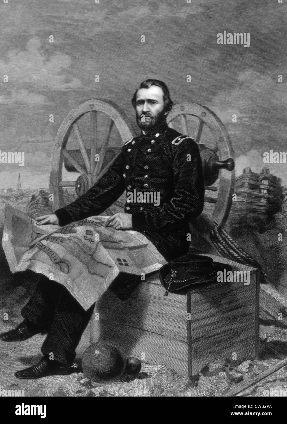 General Ulysses S. Grant commanding the siege of Vicksburg, 1863 Stock Photo