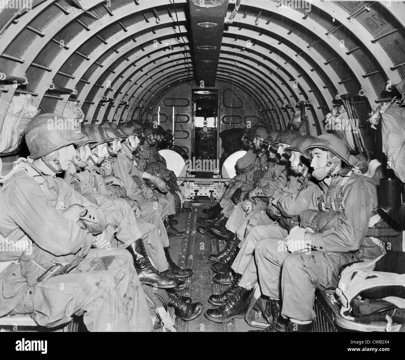 Image of WWII: PARATROOPERS. - American Paratroopers Before A Jump During World  War II, C1943. From Granger - Historical Picture Archive