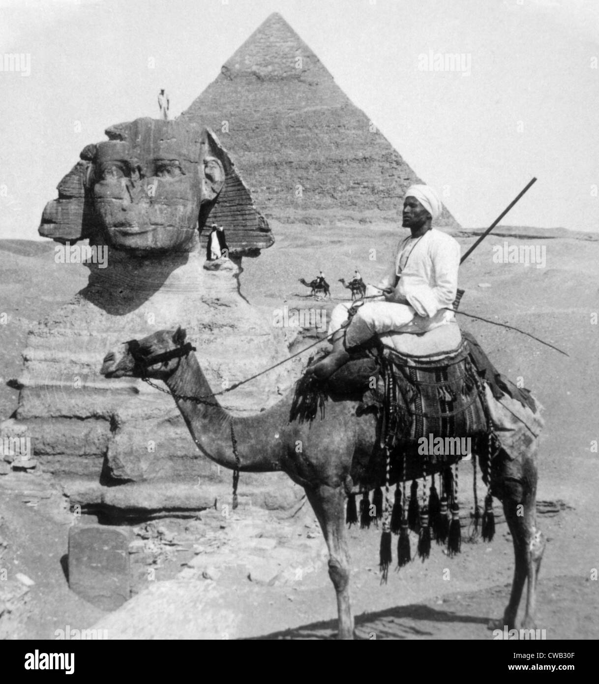 The Great Pyramid and the Sphinx, 1896 Stock Photo