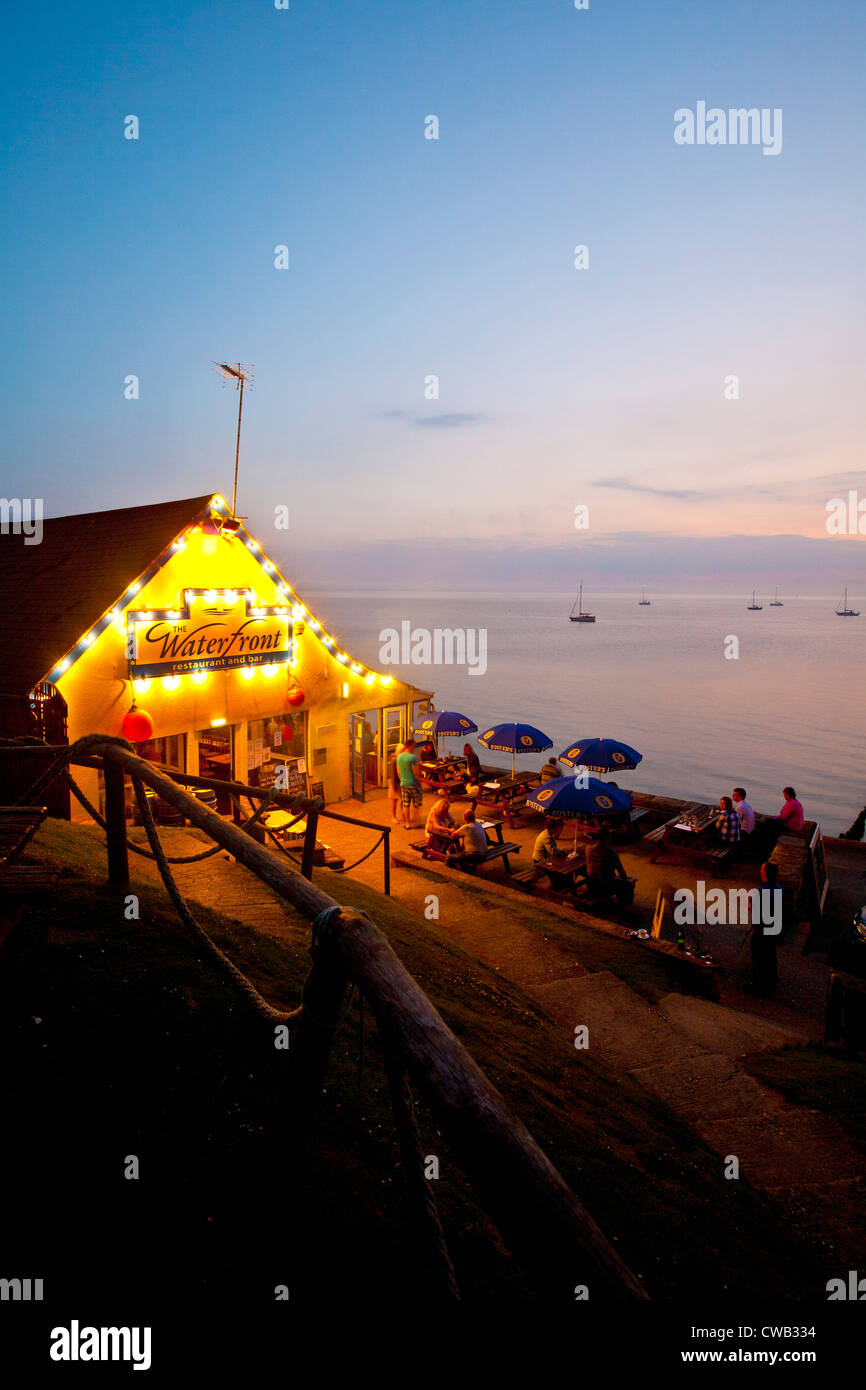 Restaurant, The Waterfront, Totland Bay, Isle of Wight, England, UK