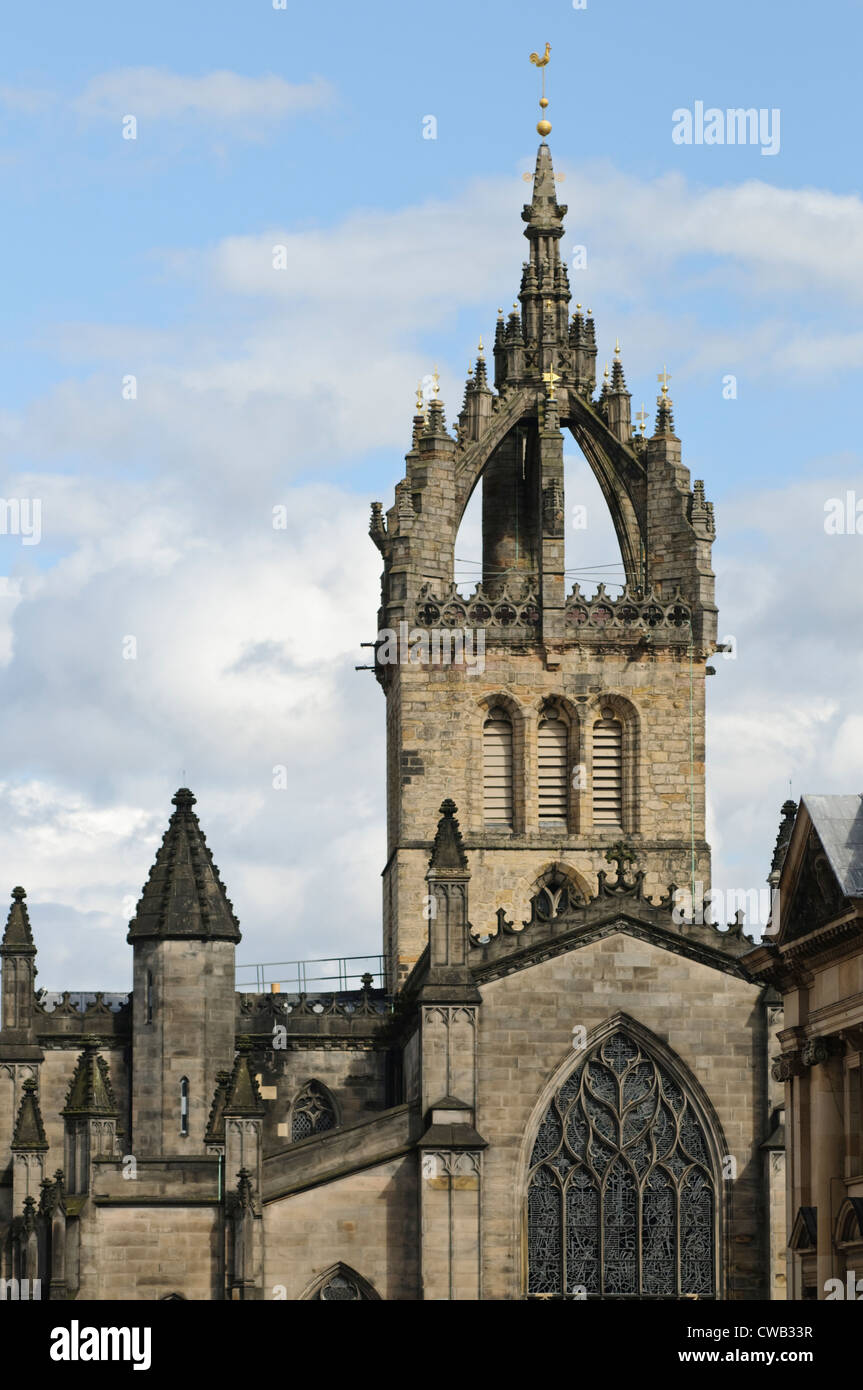The spire of St. Giles Cathedral, Edinburgh. Stock Photo