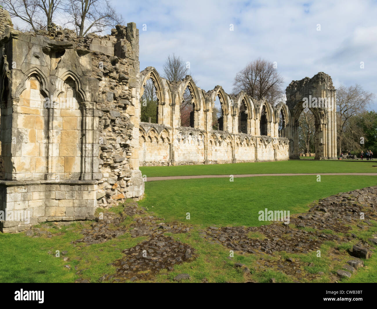 St Marys Abbey Museum Gardens York Yorkshire England Stock Photo Alamy