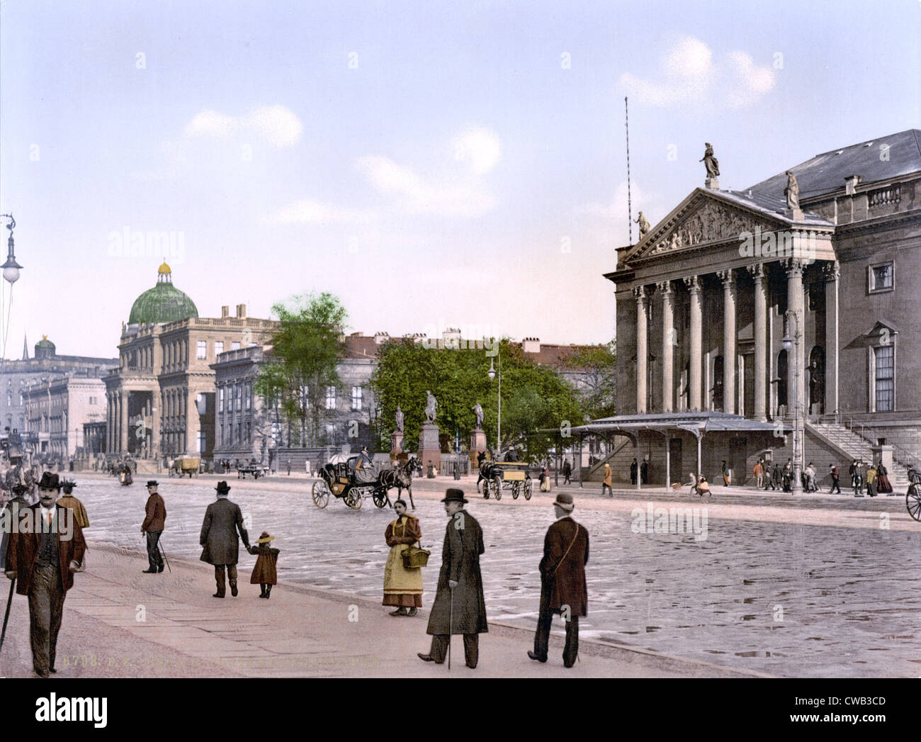 Germany, Opera, Berlin, photochrom, circa early 1900s. Stock Photo