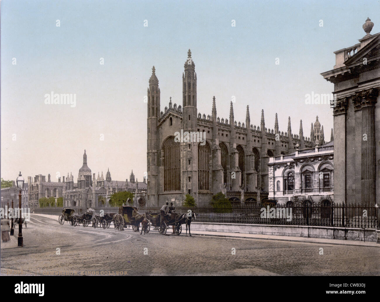 England, King's College, Cambridge, photochrom, circa early 1900s. Stock Photo