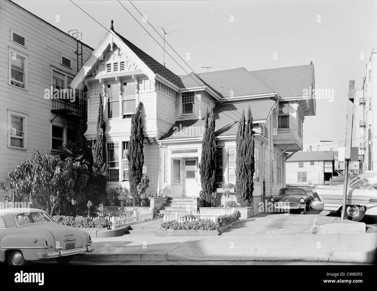 Los Angeles, 523 East Third Street, constructed in 1893, Los Angeles, California, photograph by Jack E. Boucher, October 1960. Stock Photo
