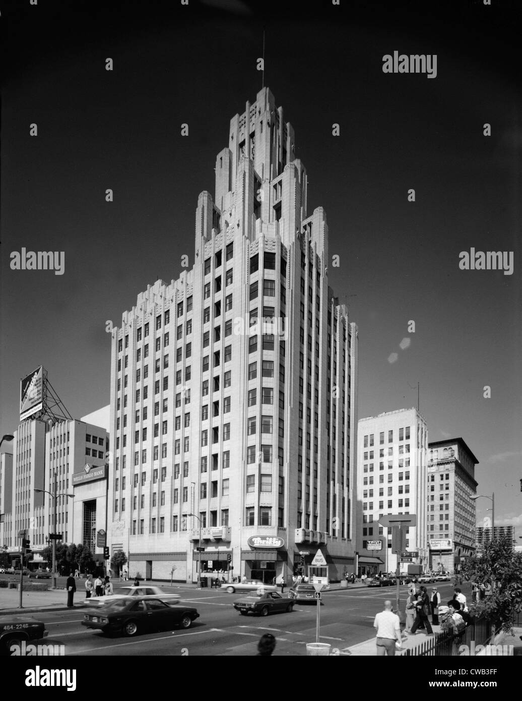 Los Angeles, Guarantee & Trust Building, south and east fronts, 401 West Fifth Street, California, photograph circa early 1980s. Stock Photo