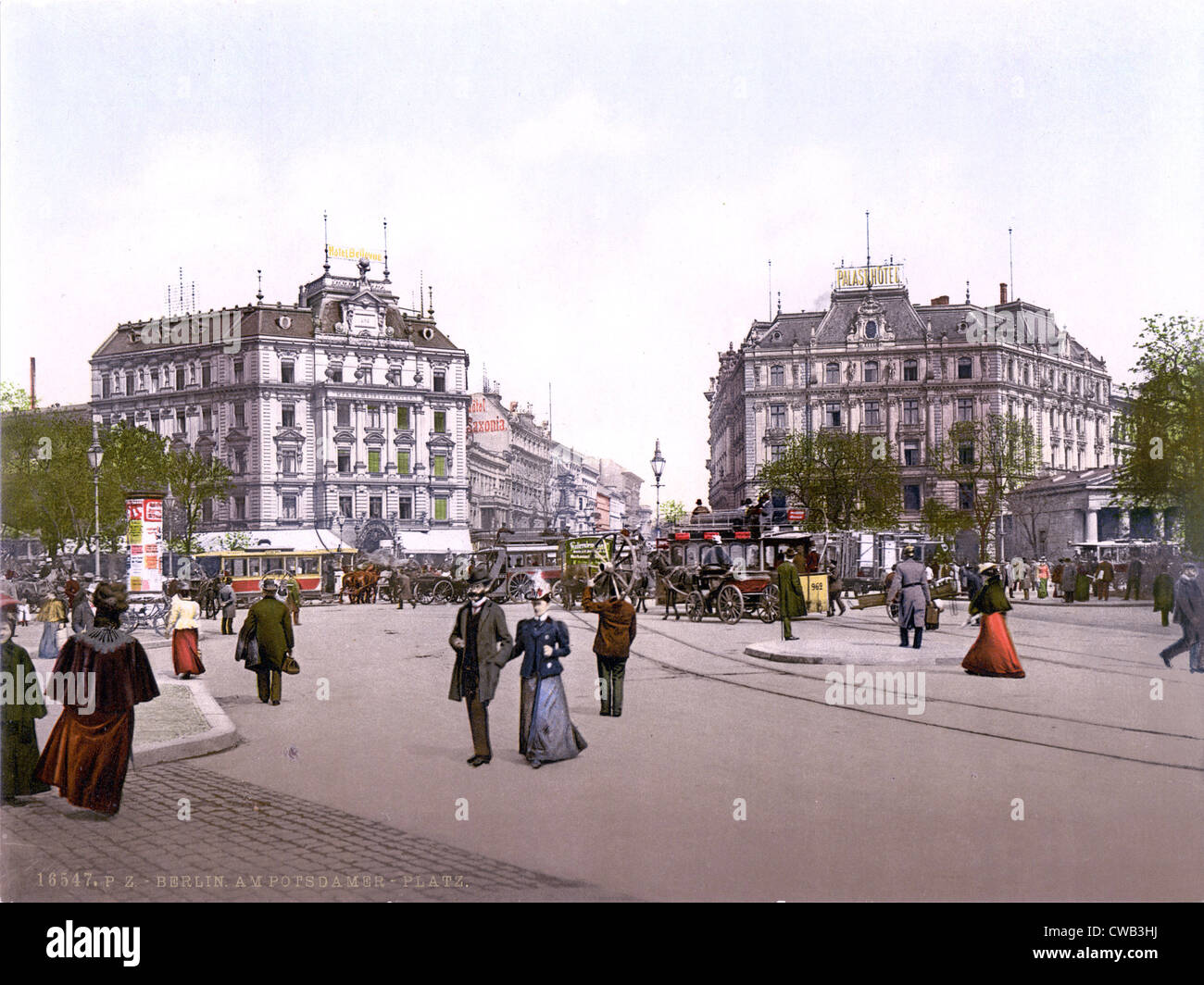 Germany, Potsdam Square, Berlin, photochrom, circa 1900. Stock Photo