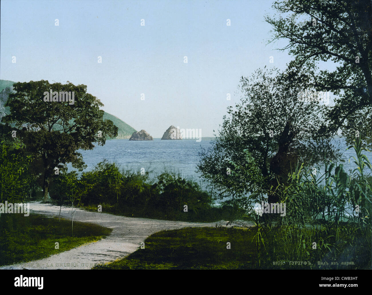 Russia, Gursuff (aka Gurzuf), Crimea, photochrom, circa 1900. Stock Photo