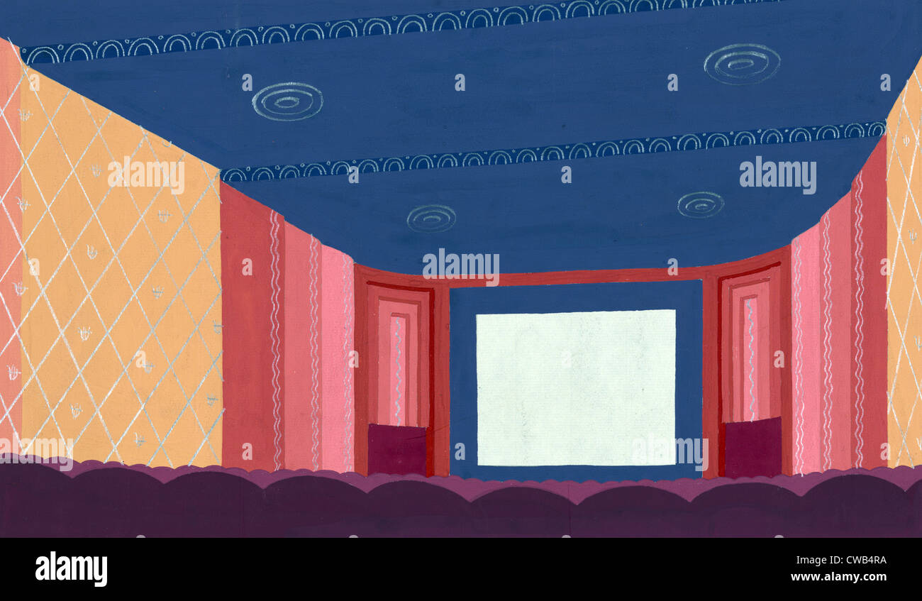Theater. Design proposal for the the interior of a motion picture ...