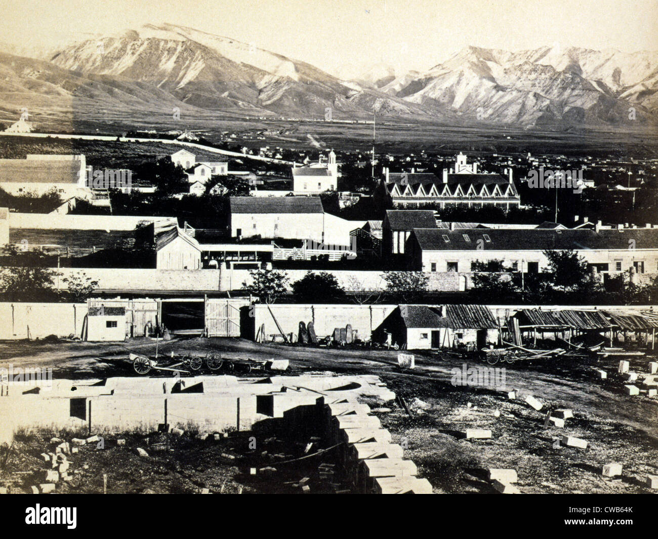 Salt Lake City Camp Douglas and Wasatch Mountains in the background