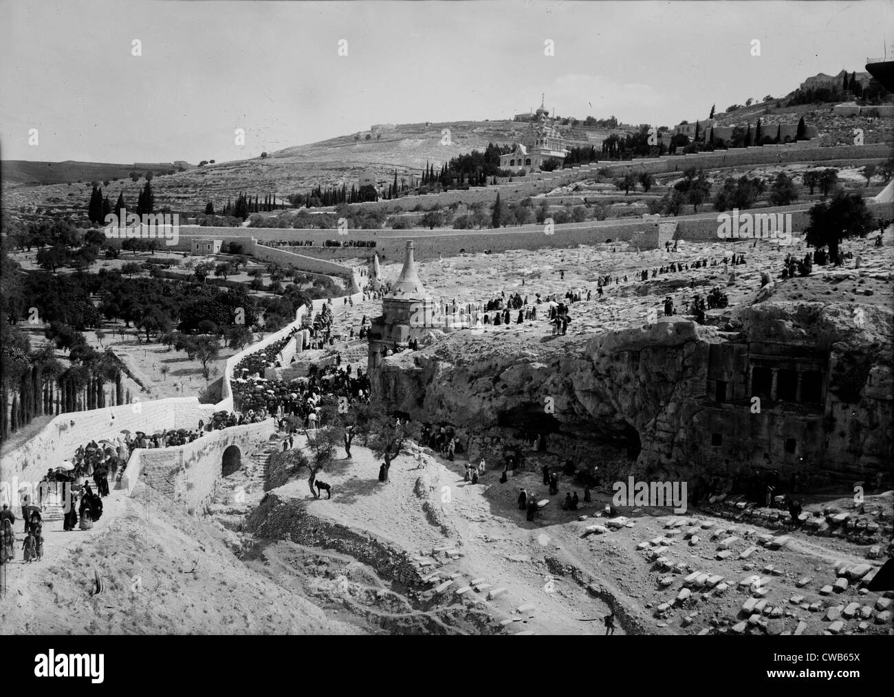 Jerusalem, Jewish funeral, photograph by American Colony photographer, circa 1900-1920 Stock Photo