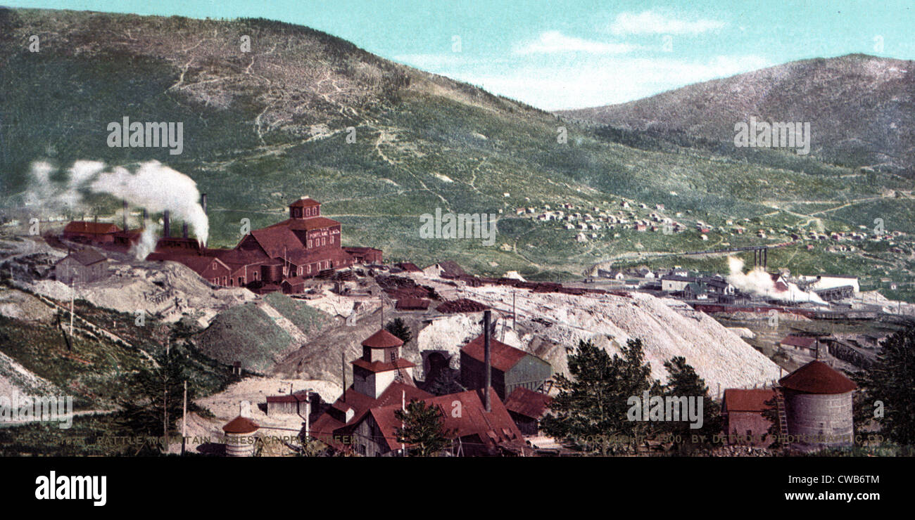 Battle Mountain mines, Cripple Creek, Colorado. photochrom ca. 1900
