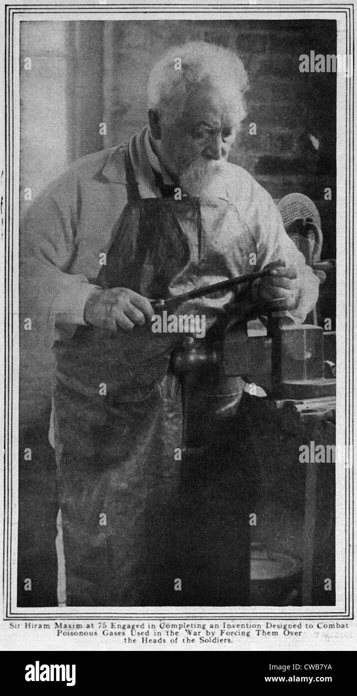 Sir Hiram Maxim, ca. 1915 Stock Photo