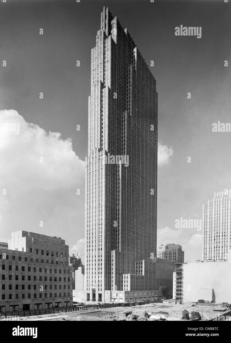 New York City, Rockefeller Center and RCA Building. photograph by Samuel H. Gottscho, 1933. Stock Photo