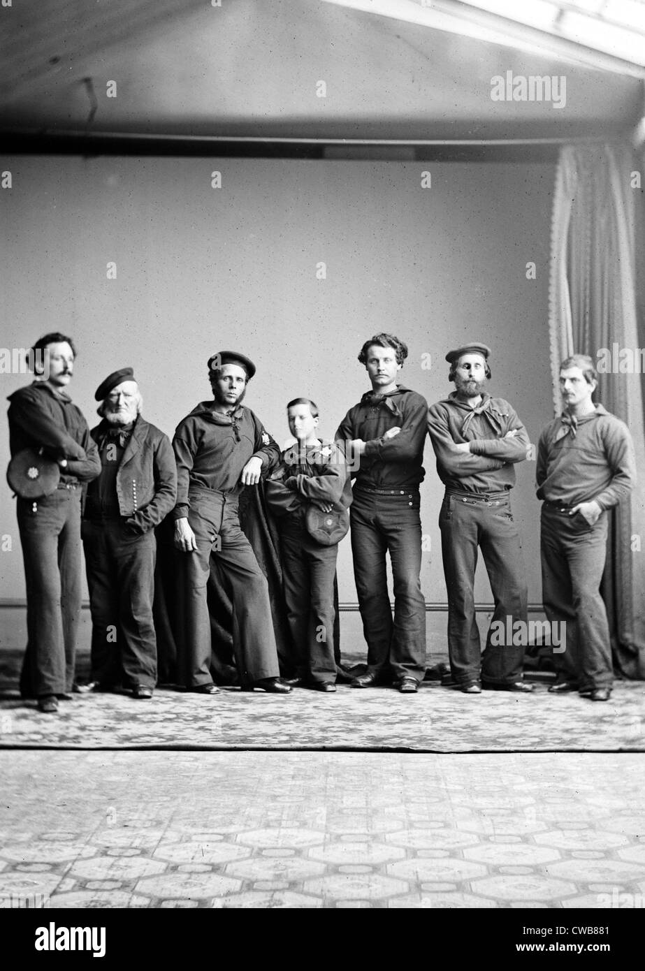 Sailors in Russian navy, 1850s Stock Photo