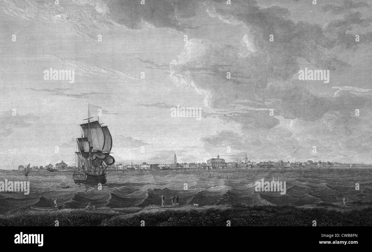 Charleston. A view of Charles-Town, the capital of South Carolina. 1774 ...