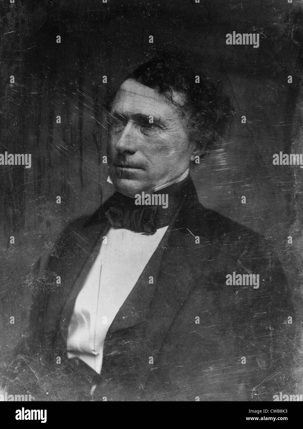 President Franklin Pierce. whole plate daguerreotype by Matthew Brady, 1850s. Stock Photo