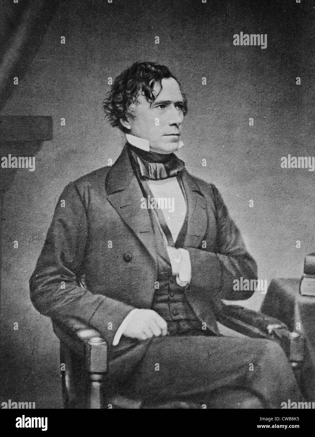 President Franklin Pierce.  by Matthew Brady, 1850s. Stock Photo