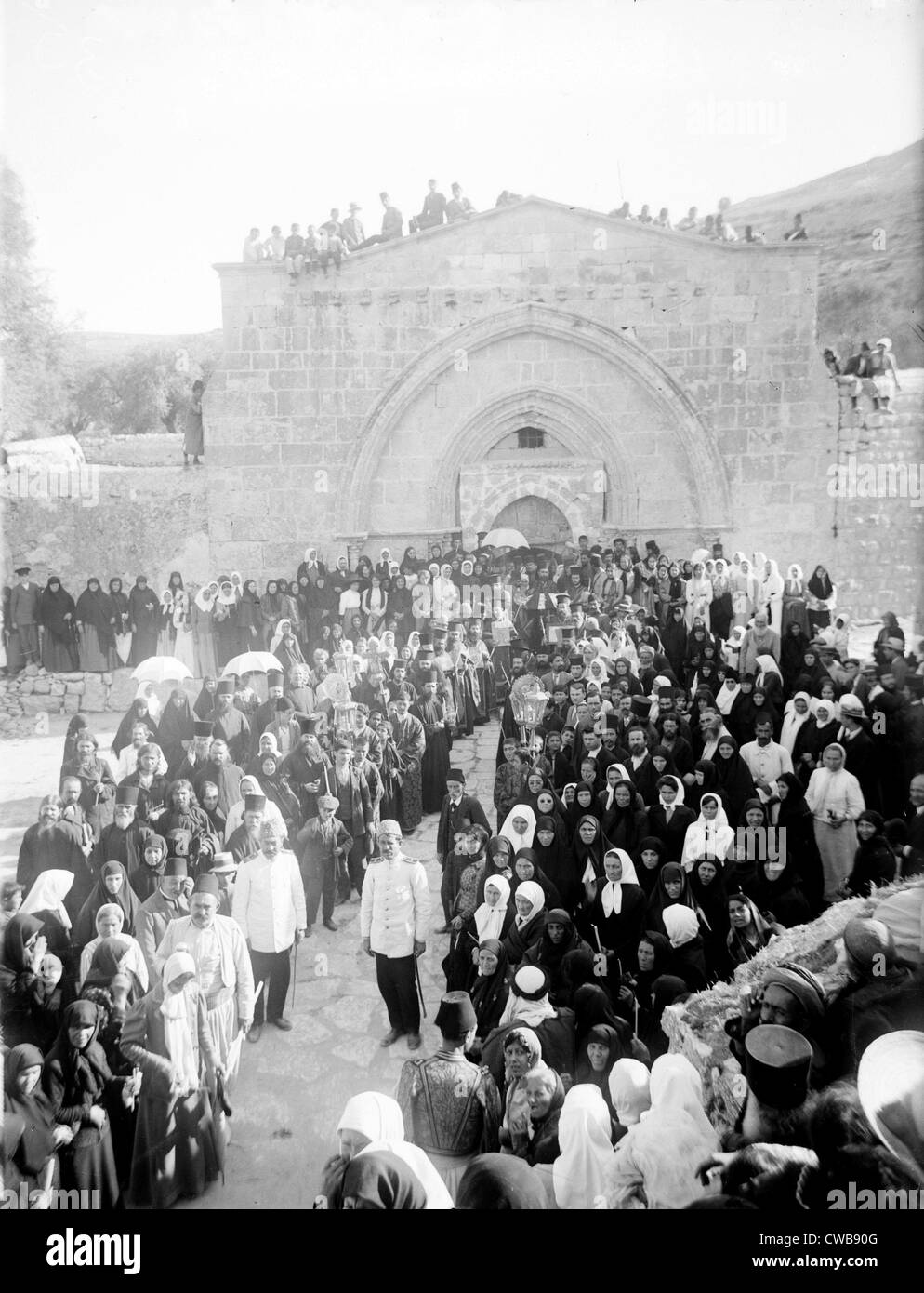 The tomb of Virgin Mary, Jerusalem, Israel, circa early 1900s. Stock Photo