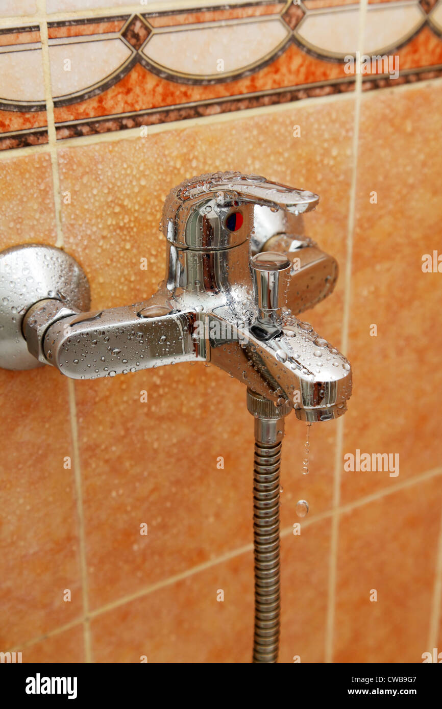 faucet in the shower Stock Photo Alamy