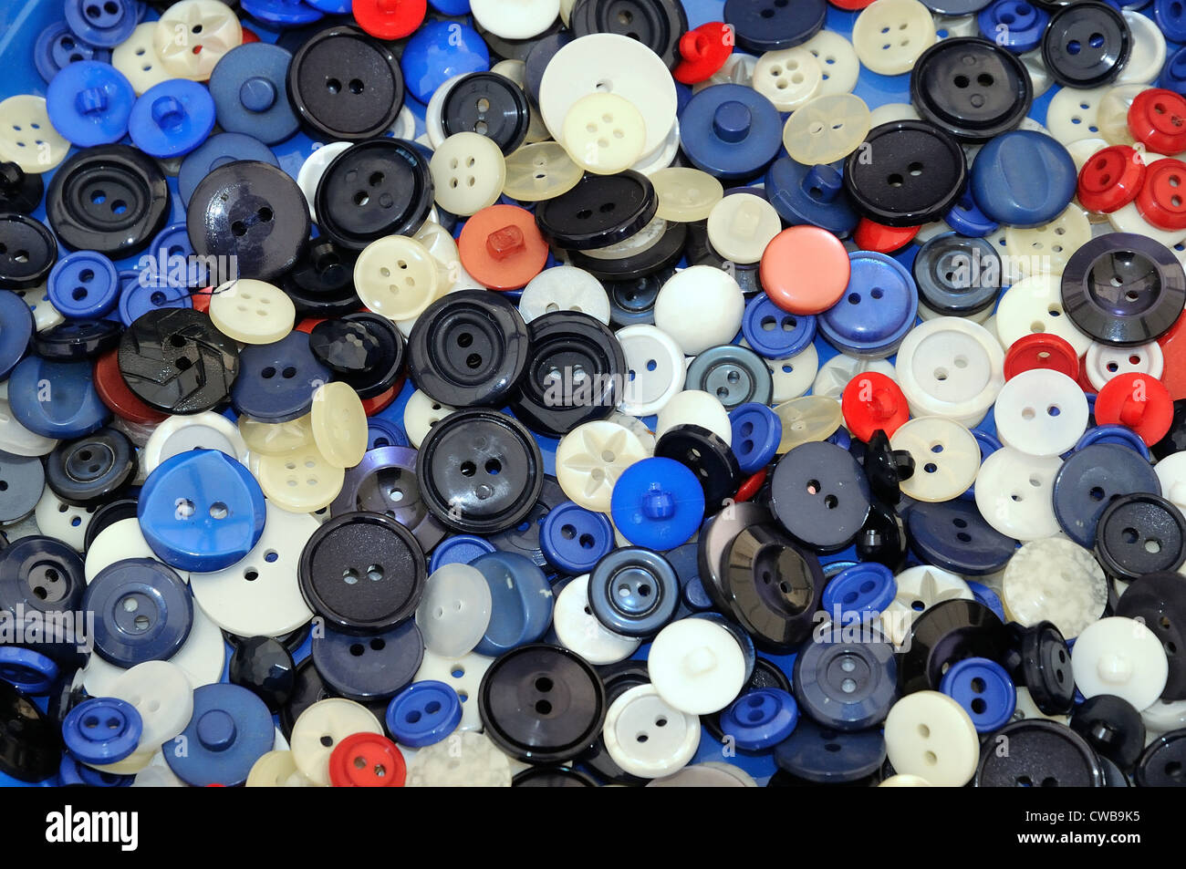 Close up of coloured clothes buttons Stock Photo Alamy