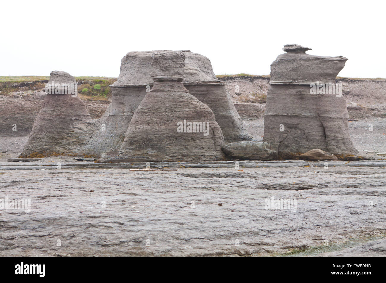 Monoliths in Mingan Archipelago National Park Reserve of Canada Stock Photo
