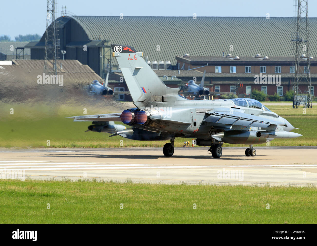 Tornado GR4 at RAF Coningsby. Performance Take Off Stock Photo