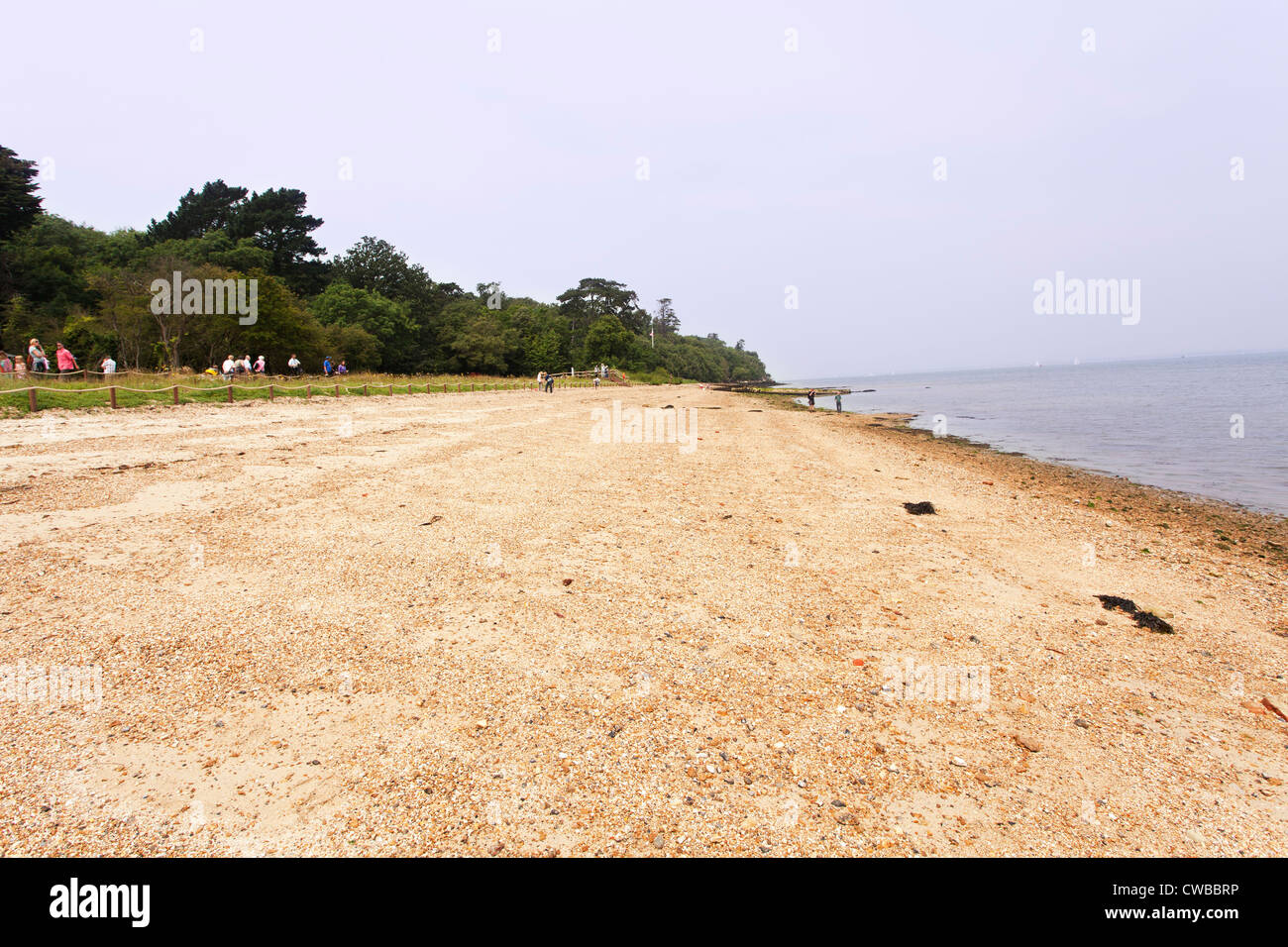 Beach at Osborne House, Isle of Wight, England, UK first day of