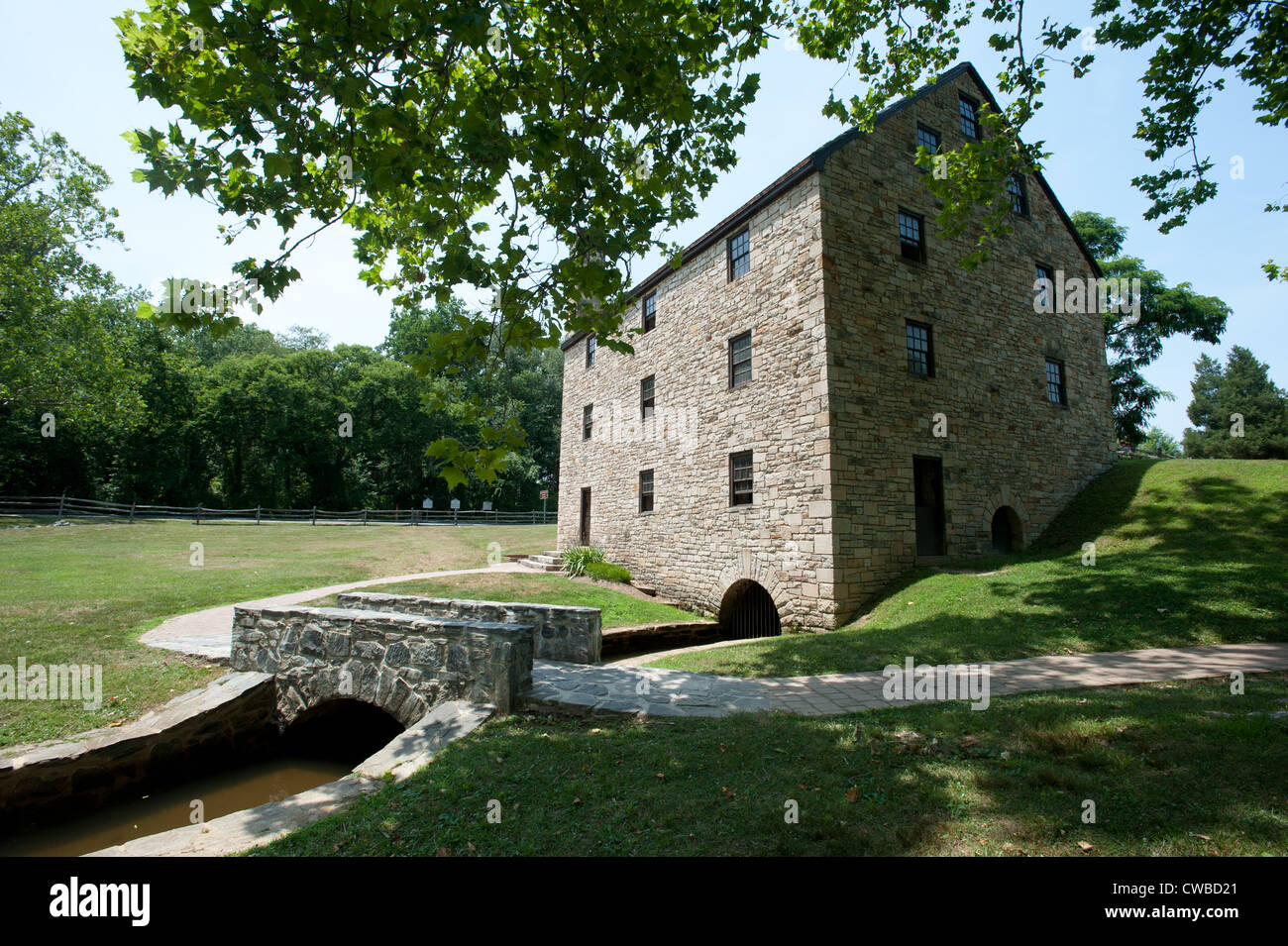 Distillery and Gristmill at Mt Vernon Virginia Stock Photo