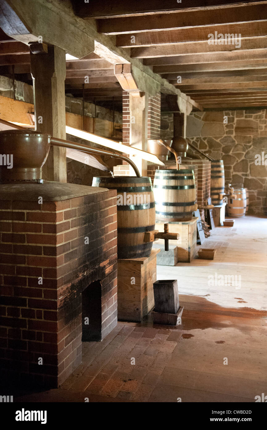 Distillery and Gristmill at Mt Vernon Virginia Stock Photo Alamy