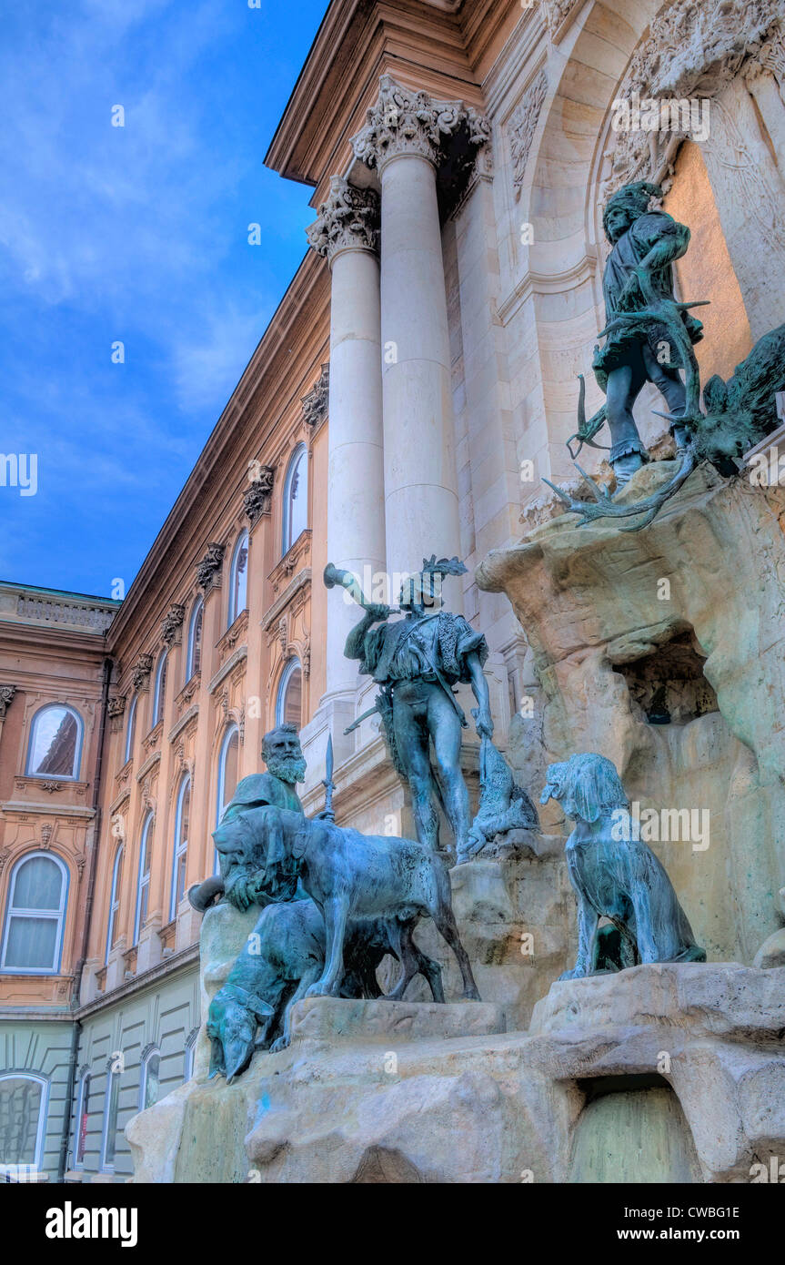 Statue at the Royal palace in Budapest Hungary Stock Photo Alamy