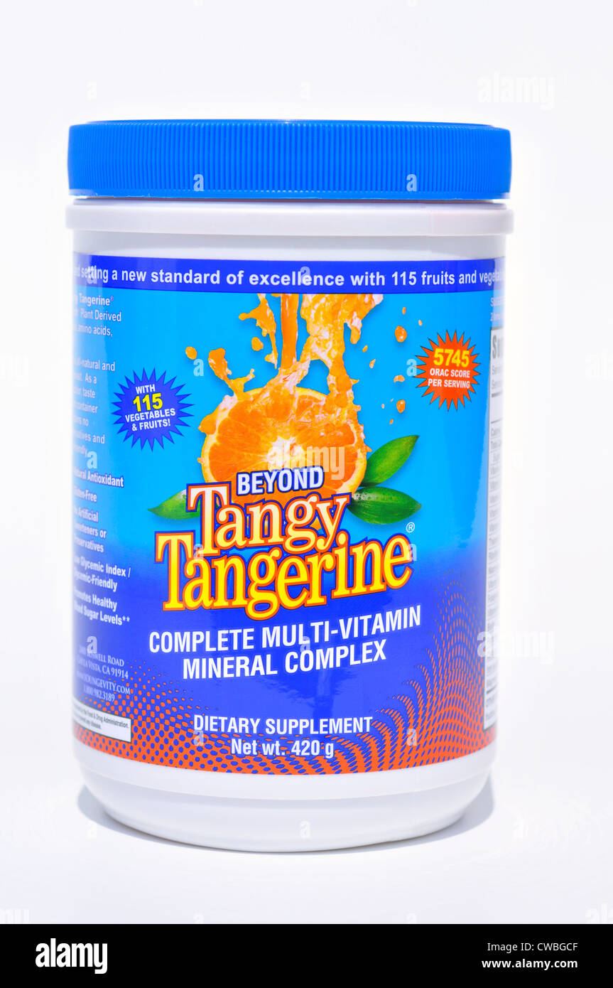 Tangy Tangerine supplement mineral and multivitamin complex package