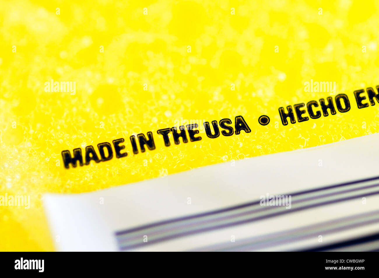 Made in USA sign on product package Stock Photo Alamy