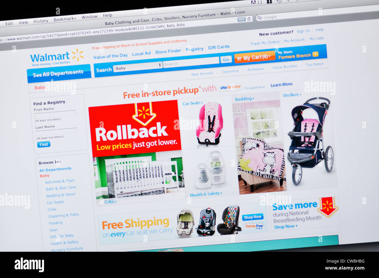 Walmart Store Website Stock Photo 50042260 Alamy