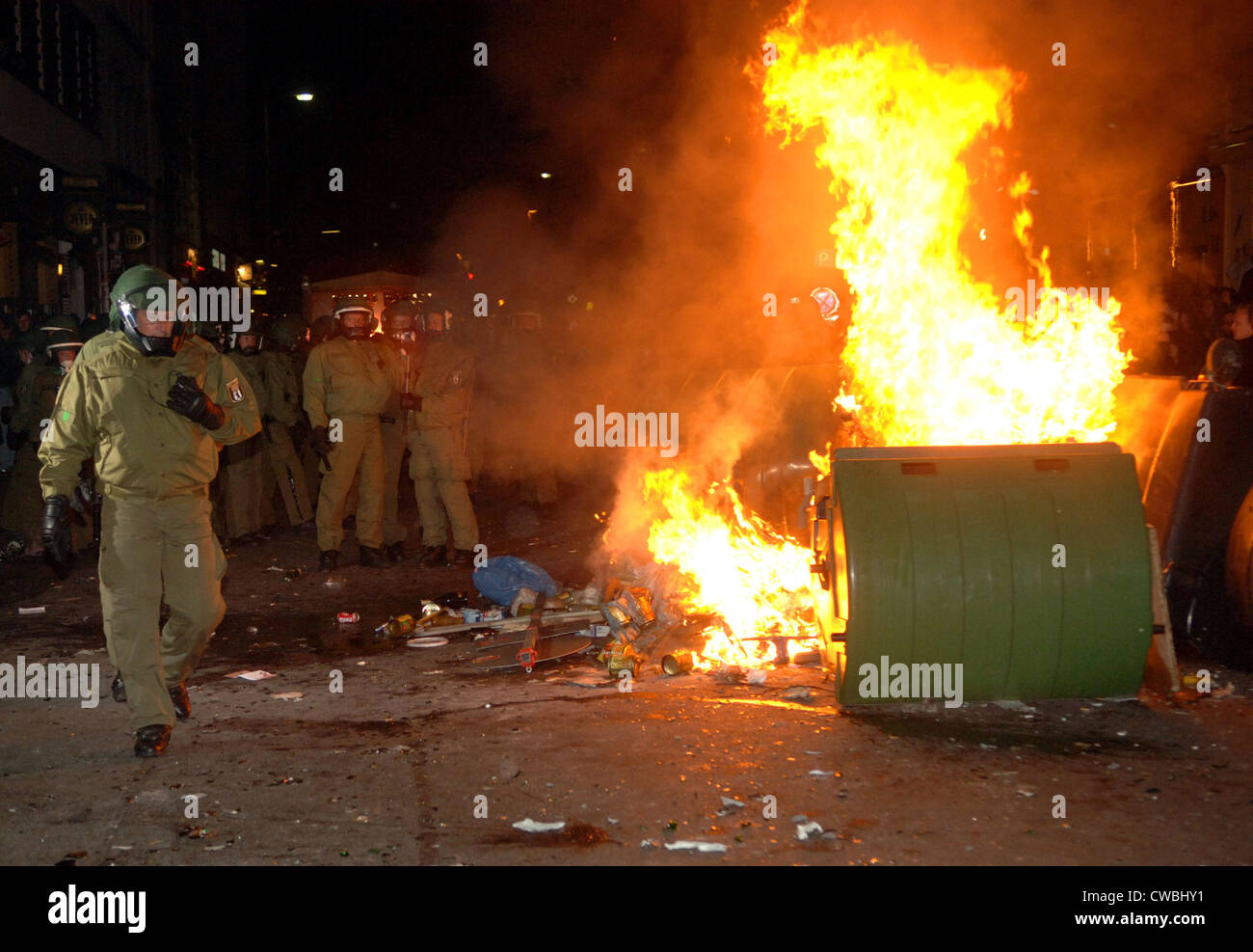 Berlin, riots on 1 May Stock Photo