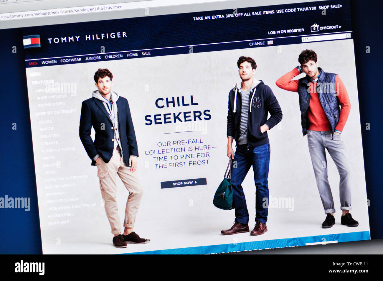 Hilfiger website - clothing, and accessories Stock Photo Alamy