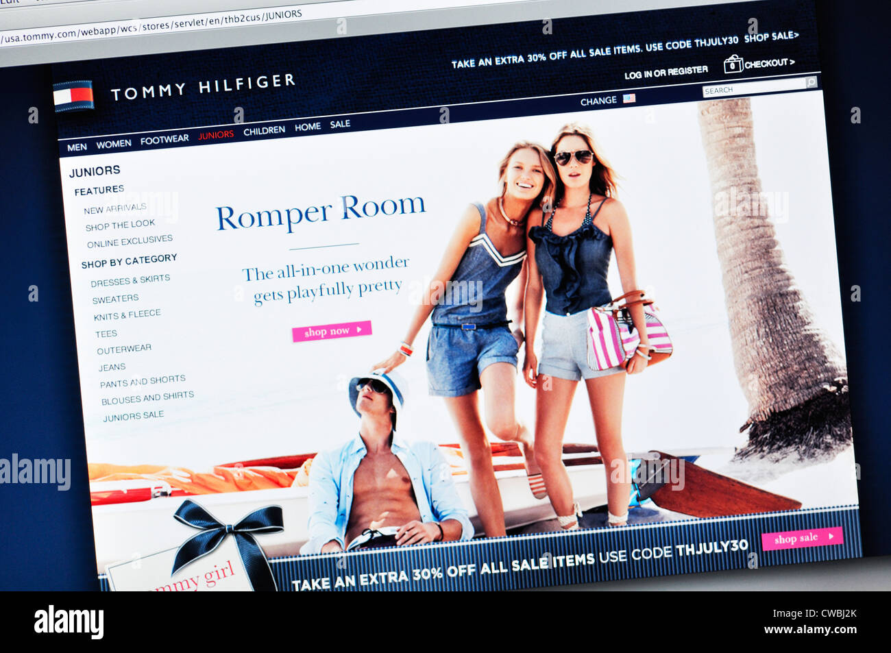 Tommy Hilfiger website - clothing 