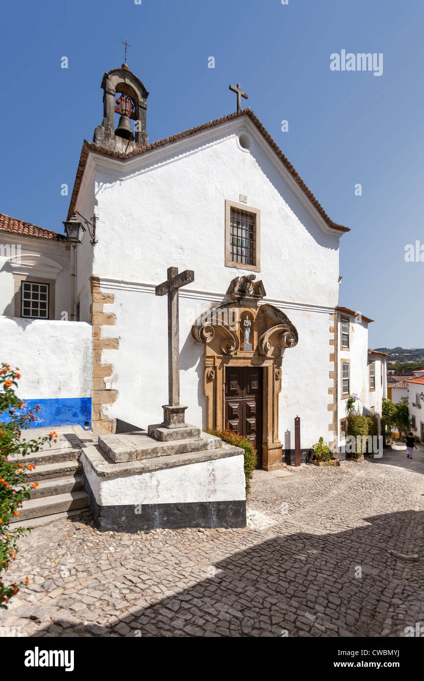 Misericordia Church (16th century - Renaissance / Mannerist) in Obidos. Óbidos, Portugal. Stock Photo