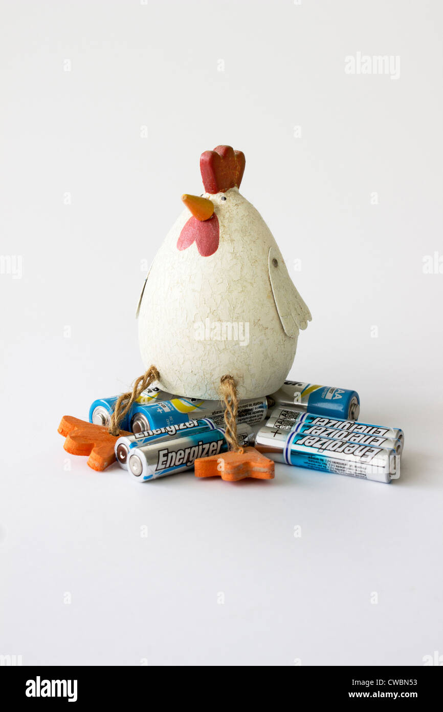 Battery Chicken concept Stock Photo Alamy