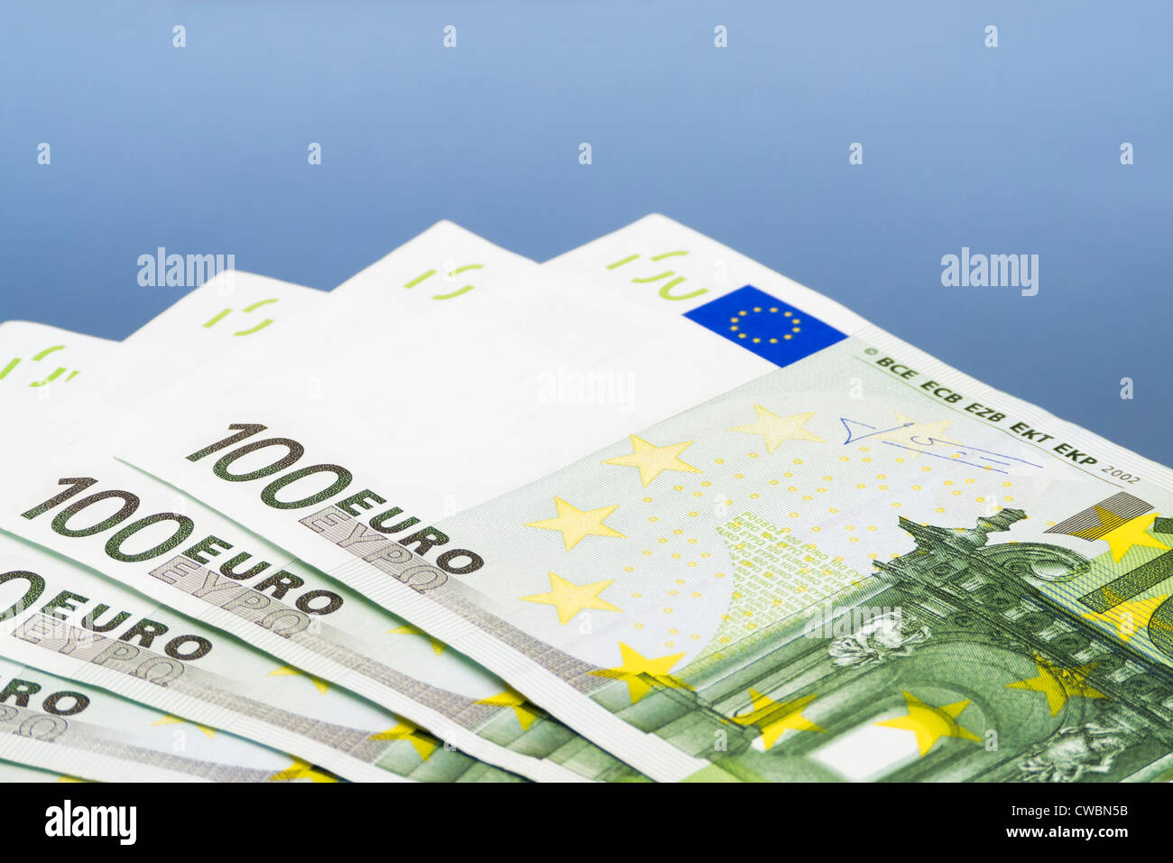 Euro Bills Hundred Stock Photo