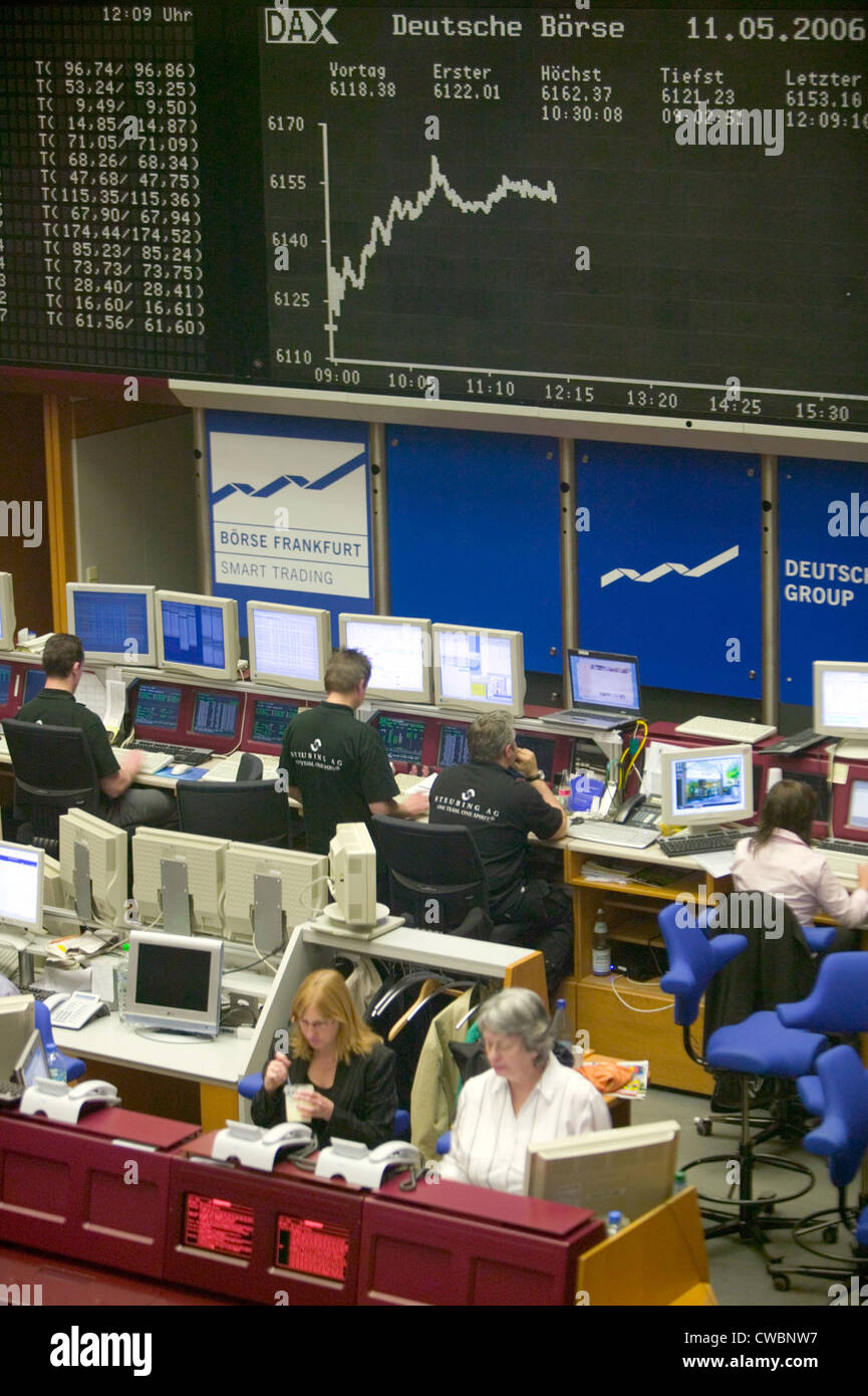 Frankfurt am Main, German Stock Exchange Stock Photo